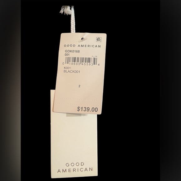 Good American Womens Maxi Dress Size 2 Ruched Square Neck Long Sleeve Black NWT - Picture 7 of 9